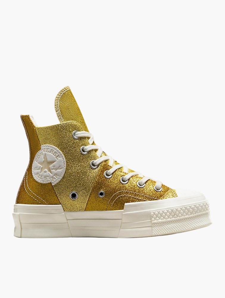 Girls gold glitter converse sales